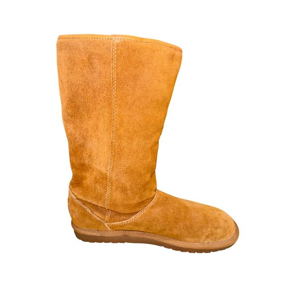 Coach New York Tan Classic Suede Giselle Boots Shearling Lined Winter Snow Boots - Picture 9 of 12